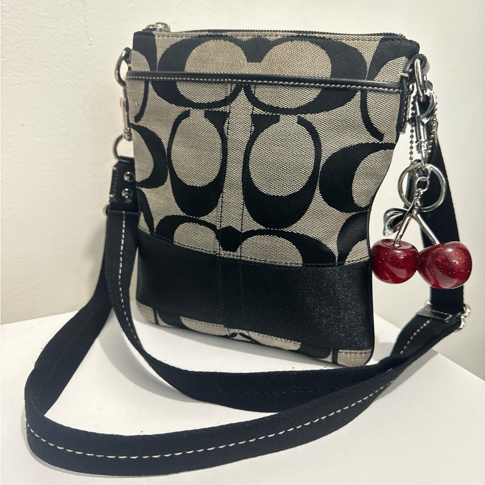Coach Black and Tan Crossbody Bag